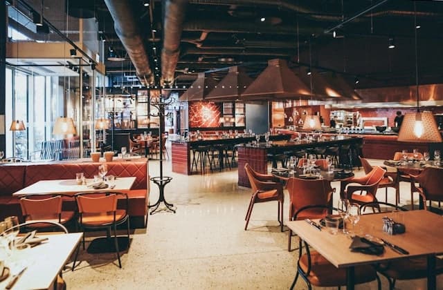 Modern regional restaurant chain storefront