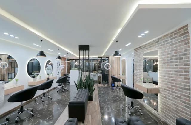 Modern unisex salon interior