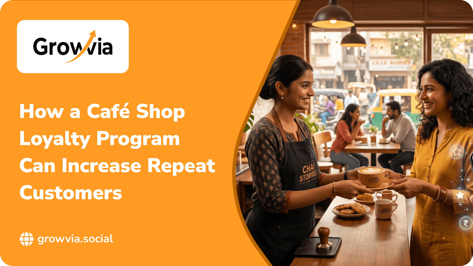 cafe shop loyalty programme rewards card for customers